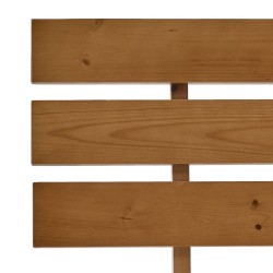 Cadre de lit sans matelas marron miel 160x200cm bois pin massif 