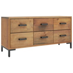 Armoire de rangement Marron 110x30x45 cm Bois de pin massif 