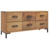 Armoire de rangement Marron 110x30x45 cm Bois de pin massif 