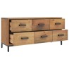 Armoire de rangement Marron 110x30x45 cm Bois de pin massif 