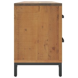 Armoire de rangement Marron 110x30x45 cm Bois de pin massif 