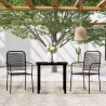 Ensemble à manger de jardin 3 pcs Noir 