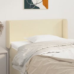 Tête de lit avec oreilles Crème 103x16x78/88 cm Similicuir 