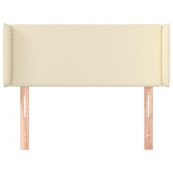Tête de lit avec oreilles Crème 103x16x78/88 cm Similicuir 