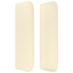 Tête de lit avec oreilles Crème 103x16x78/88 cm Similicuir 