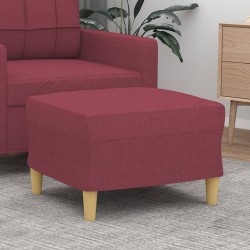 Repose-pied Rouge bordeaux 60x50x41 cm Tissu 