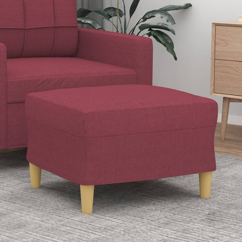 Repose-pied Rouge bordeaux 60x50x41 cm Tissu Repose-pied Rouge bordeaux 60x50x41 cm Tissu