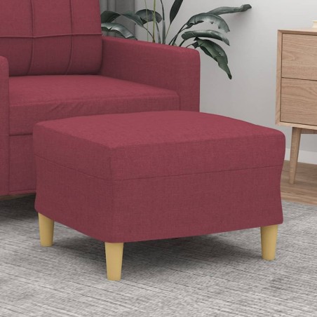 Repose-pied Rouge bordeaux 60x50x41 cm Tissu 