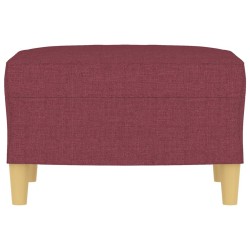 Repose-pied Rouge bordeaux 60x50x41 cm Tissu 