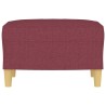 Repose-pied Rouge bordeaux 60x50x41 cm Tissu 