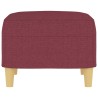 Repose-pied Rouge bordeaux 60x50x41 cm Tissu 