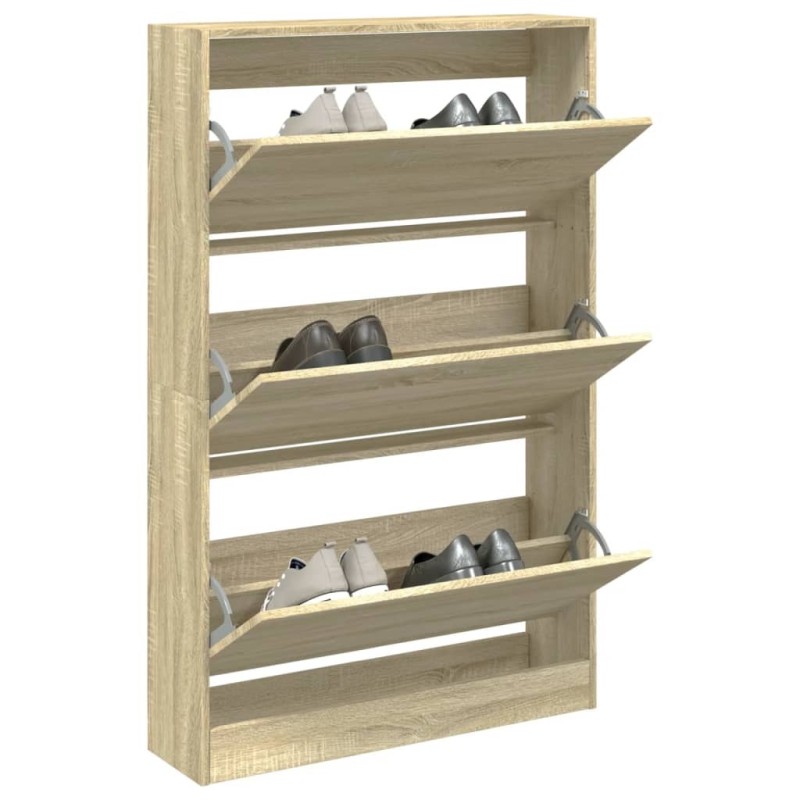 Armoire à chaussures chêne sonoma 80x21x125,5cm bois ingénierie Armoire à chaussures chêne sonoma 80x21x125,5cm bois ingénierie