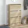 Armoire à chaussures chêne sonoma 80x21x125,5cm bois ingénierie 
