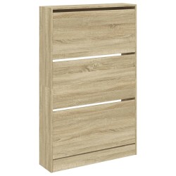 Armoire à chaussures chêne sonoma 80x21x125,5cm bois ingénierie 