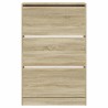 Armoire à chaussures chêne sonoma 80x21x125,5cm bois ingénierie 