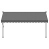 Auvent rétractable anthracite 350x150 m tissu et acier 