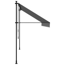 Auvent rétractable anthracite 350x150 m tissu et acier 
