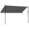 Auvent rétractable anthracite 350x150 m tissu et acier 