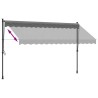 Auvent rétractable anthracite 350x150 m tissu et acier 