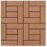 Carreaux de terrasse 22 pcs 30 x 30 cm 2 m² WPC Marron 