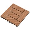 Carreaux de terrasse 22 pcs 30 x 30 cm 2 m² WPC Marron 