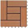 Carreaux de terrasse 22 pcs 30 x 30 cm 2 m² WPC Marron 