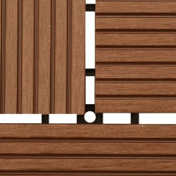 Carreaux de terrasse 22 pcs 30 x 30 cm 2 m² WPC Marron 