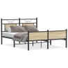Cadre de lit sans matelas chêne sonoma 137x190 cm 