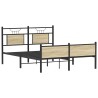 Cadre de lit sans matelas chêne sonoma 137x190 cm 