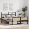 Cadre de lit sans matelas chêne sonoma 137x190 cm 