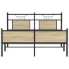 Cadre de lit sans matelas chêne sonoma 137x190 cm 