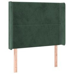 Tête de lit à LED Vert foncé 103x16x118/128 cm Velours 