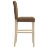 Chaises de bar lot de 2 bois massif d'hévéa et tissu 