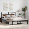 Cadre de lit sans matelas chêne fumé 150x200 cm bois ingénierie 
