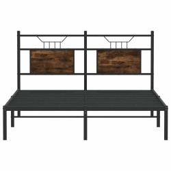 Cadre de lit sans matelas chêne fumé 150x200 cm bois ingénierie 