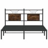 Cadre de lit sans matelas chêne fumé 150x200 cm bois ingénierie 