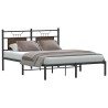 Cadre de lit sans matelas chêne marron 150x200 cm 