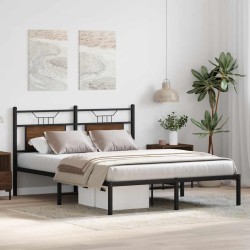 Cadre de lit sans matelas chêne marron 150x200 cm 