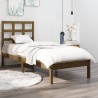 Cadre de lit sans matelas marron miel 100x200 cm bois massif 