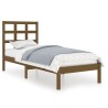 Cadre de lit sans matelas marron miel 100x200 cm bois massif 