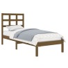 Cadre de lit sans matelas marron miel 100x200 cm bois massif 