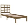 Cadre de lit sans matelas marron miel 100x200 cm bois massif 