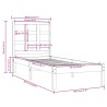Cadre de lit sans matelas marron miel 100x200 cm bois massif 
