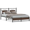 Cadre de lit sans matelas chêne marron 140x190 cm 