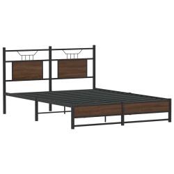 Cadre de lit sans matelas chêne marron 140x190 cm 