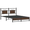 Cadre de lit sans matelas chêne marron 140x190 cm 
