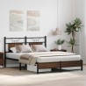 Cadre de lit sans matelas chêne marron 140x190 cm 