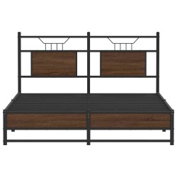 Cadre de lit sans matelas chêne marron 140x190 cm 