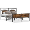 Cadre de lit sans matelas chêne fumé 137x190 cm bois ingénierie 
