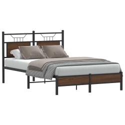 Cadre de lit sans matelas chêne marron 120x200 cm 
